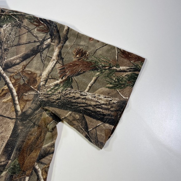 Realtree Camo Shirt Mens 2XL Short Sleeve Hunting Camouflage Woodland Woods Deer - Picture 5 of 8